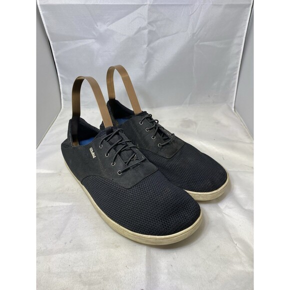 OluKai Other - Olukai Nohea Moku Casual Boat Shoes Black Loafers Mens Size 12 Laces Comfort